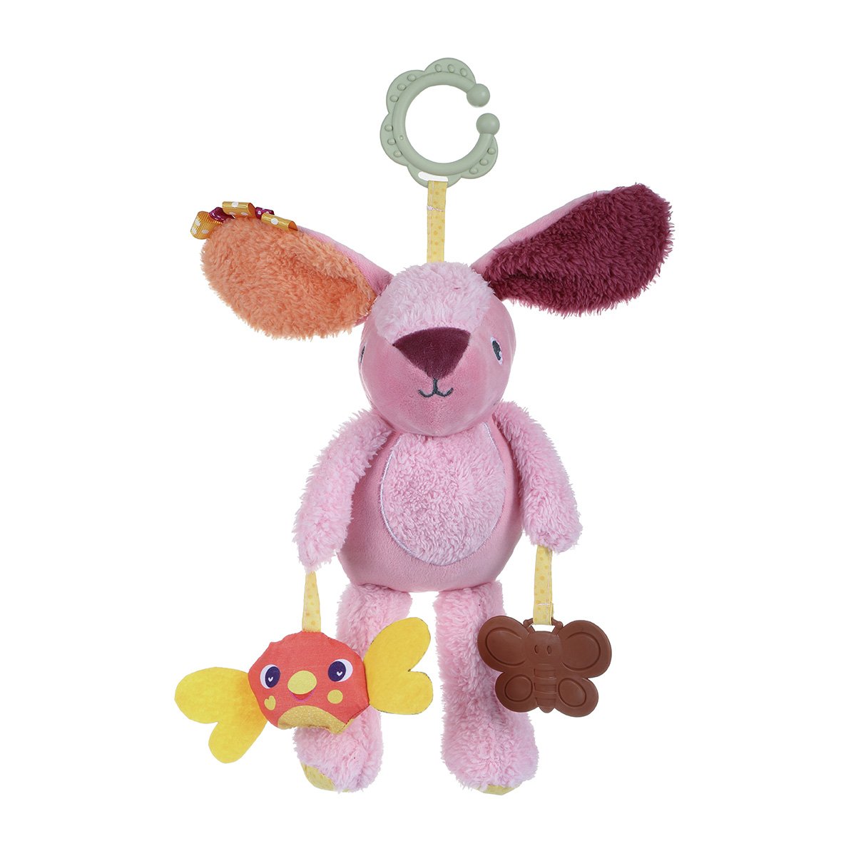 Sevimli Tavşan Dişlikli Puset Oyuncağı